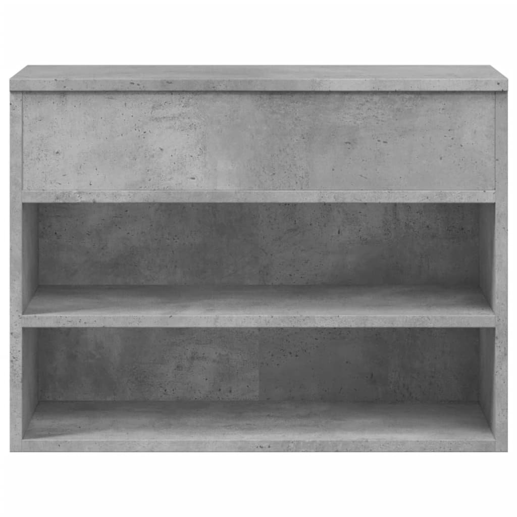 betonszürke szerelt fa cipőtároló pad 60 x 30 x 45 cm