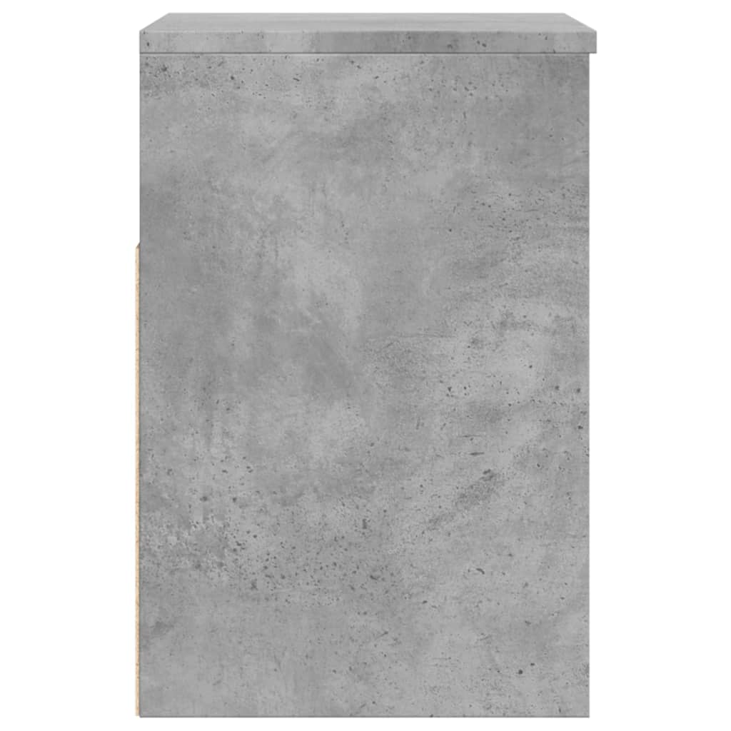 betonszürke szerelt fa cipőtároló pad 60 x 30 x 45 cm