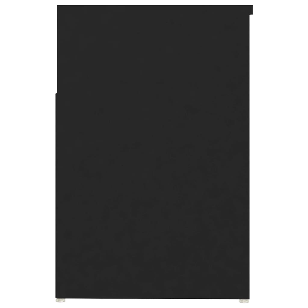 fekete szerelt fa cipőtároló pad 80 x 30 x 45 cm