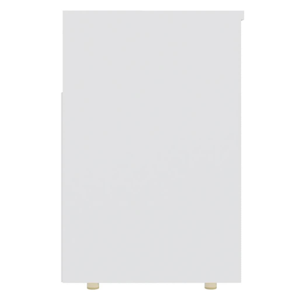 fehér szerelt fa cipőtároló pad 105 x 30 x 45 cm