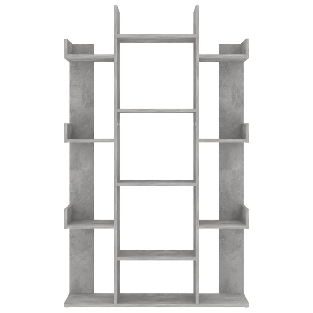 betonszürke szerelt fa könyvszekrény 86 x 25,5 x 140 cm