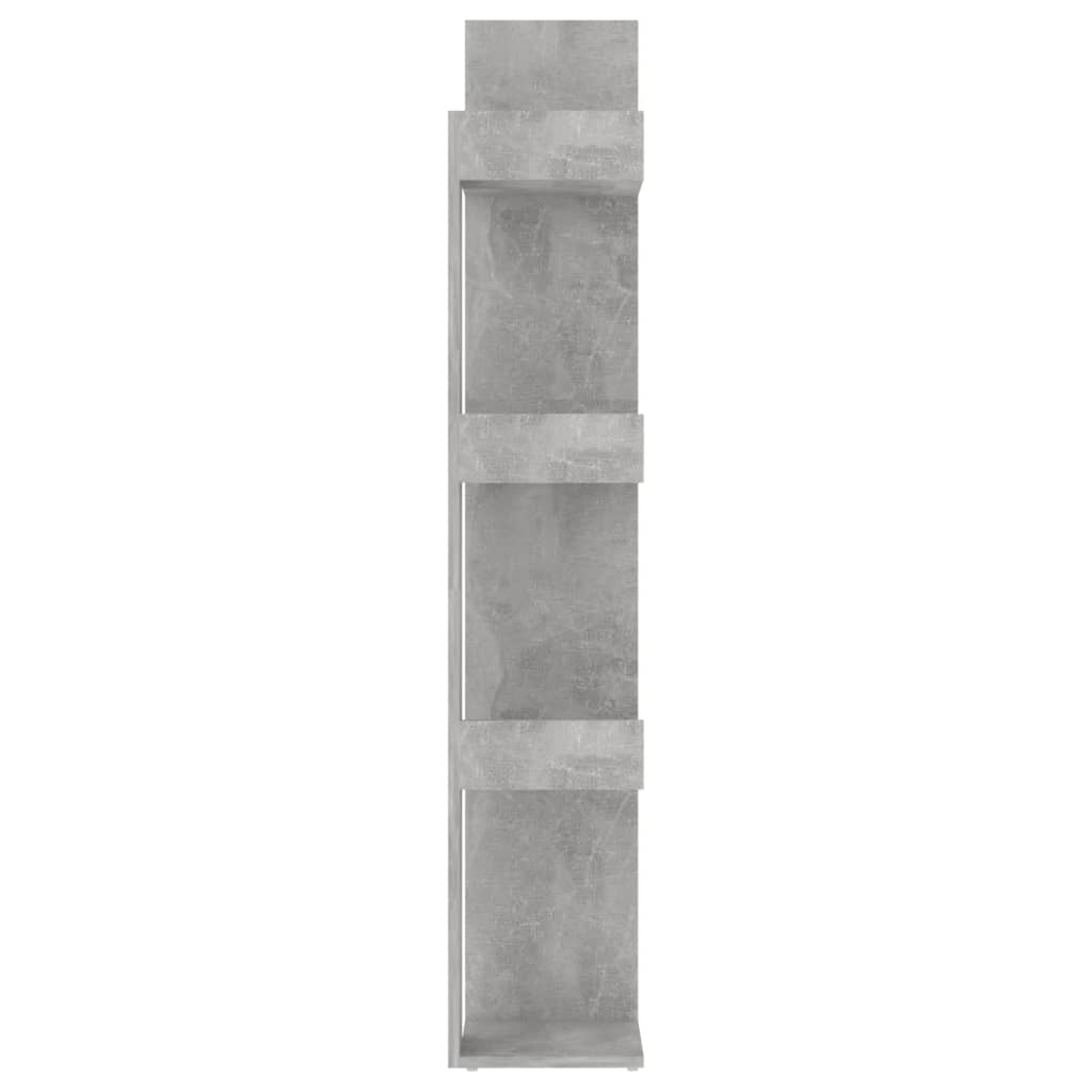 betonszürke szerelt fa könyvszekrény 86 x 25,5 x 140 cm