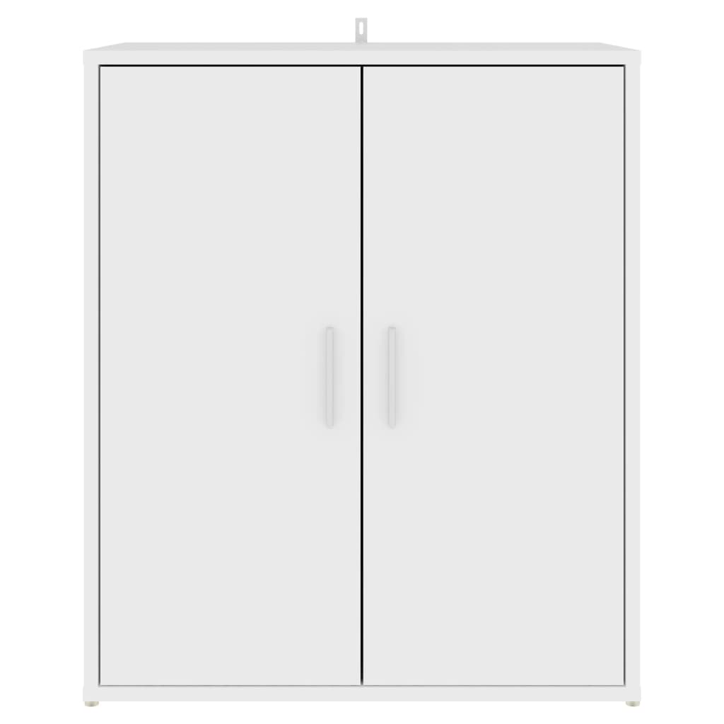 vidaX fehér szerelt fa cipősszekrény 60 x 35 x 70 cm