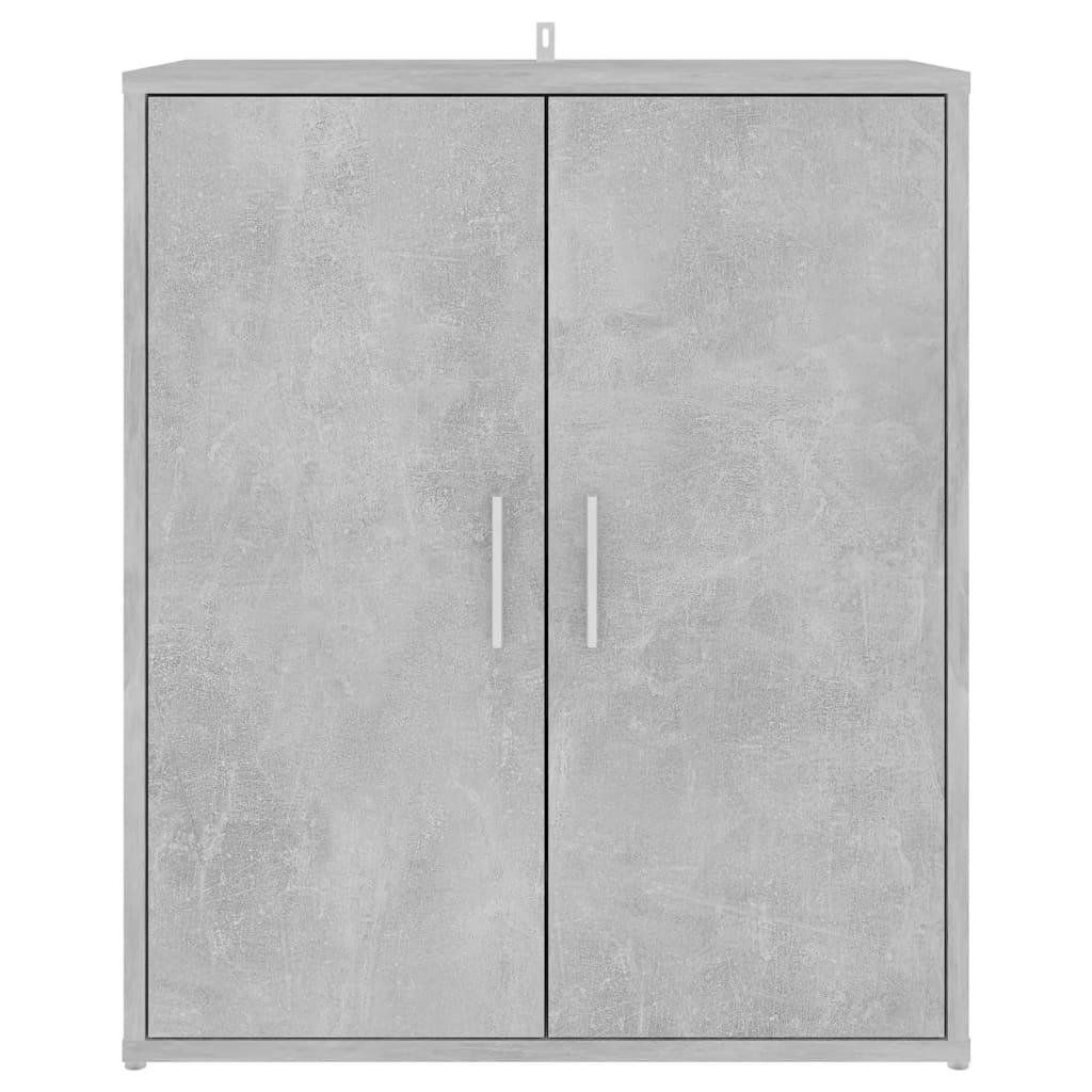 betonszürke szerelt fa cipősszekrény 60 x 35 x 70 cm