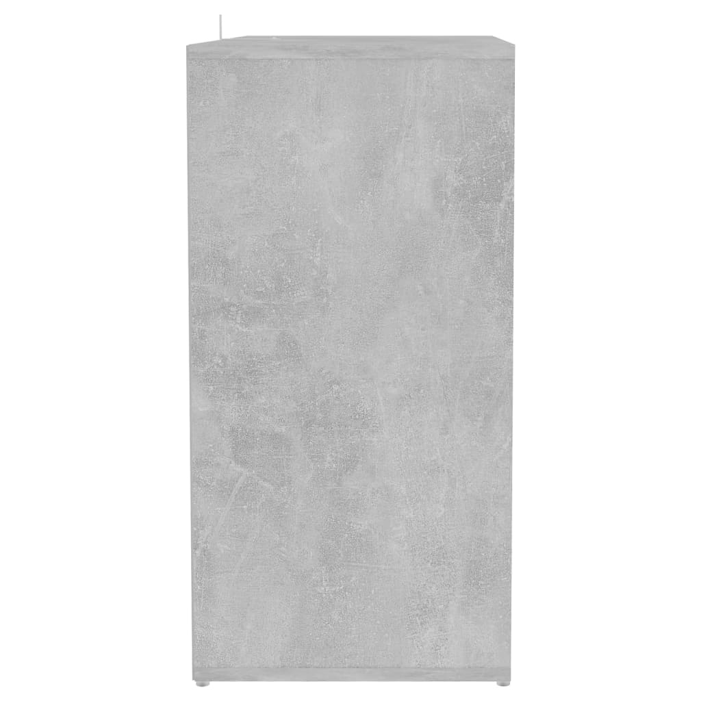 betonszürke szerelt fa cipősszekrény 60 x 35 x 70 cm