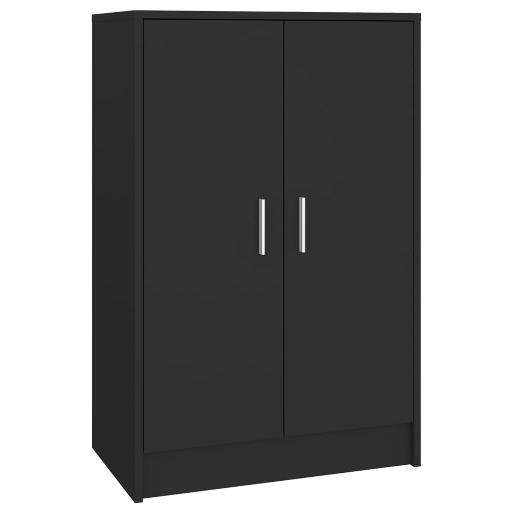 fekete szerelt fa cipősszekrény 60 x 35 x 92 cm