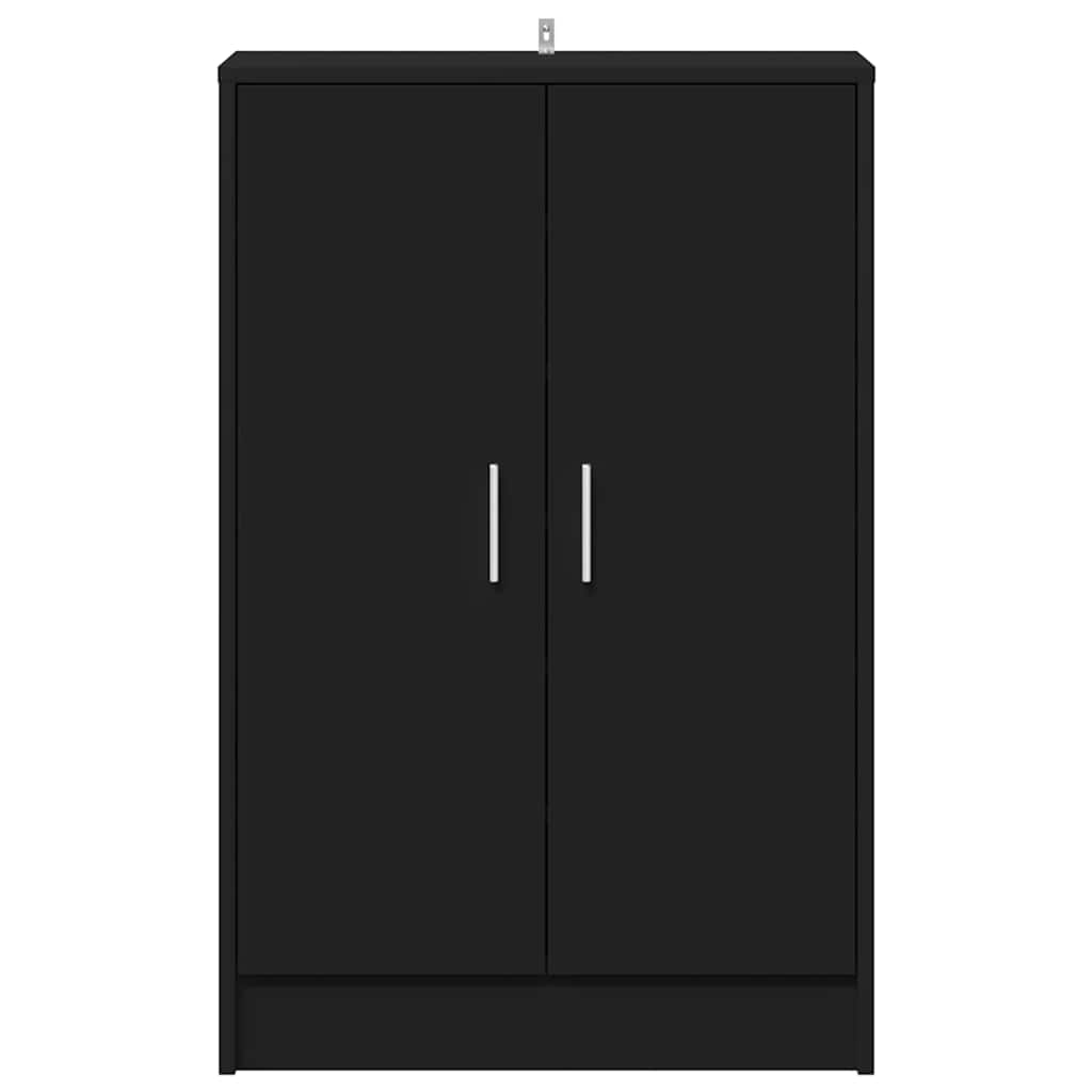 fekete szerelt fa cipősszekrény 60 x 35 x 92 cm