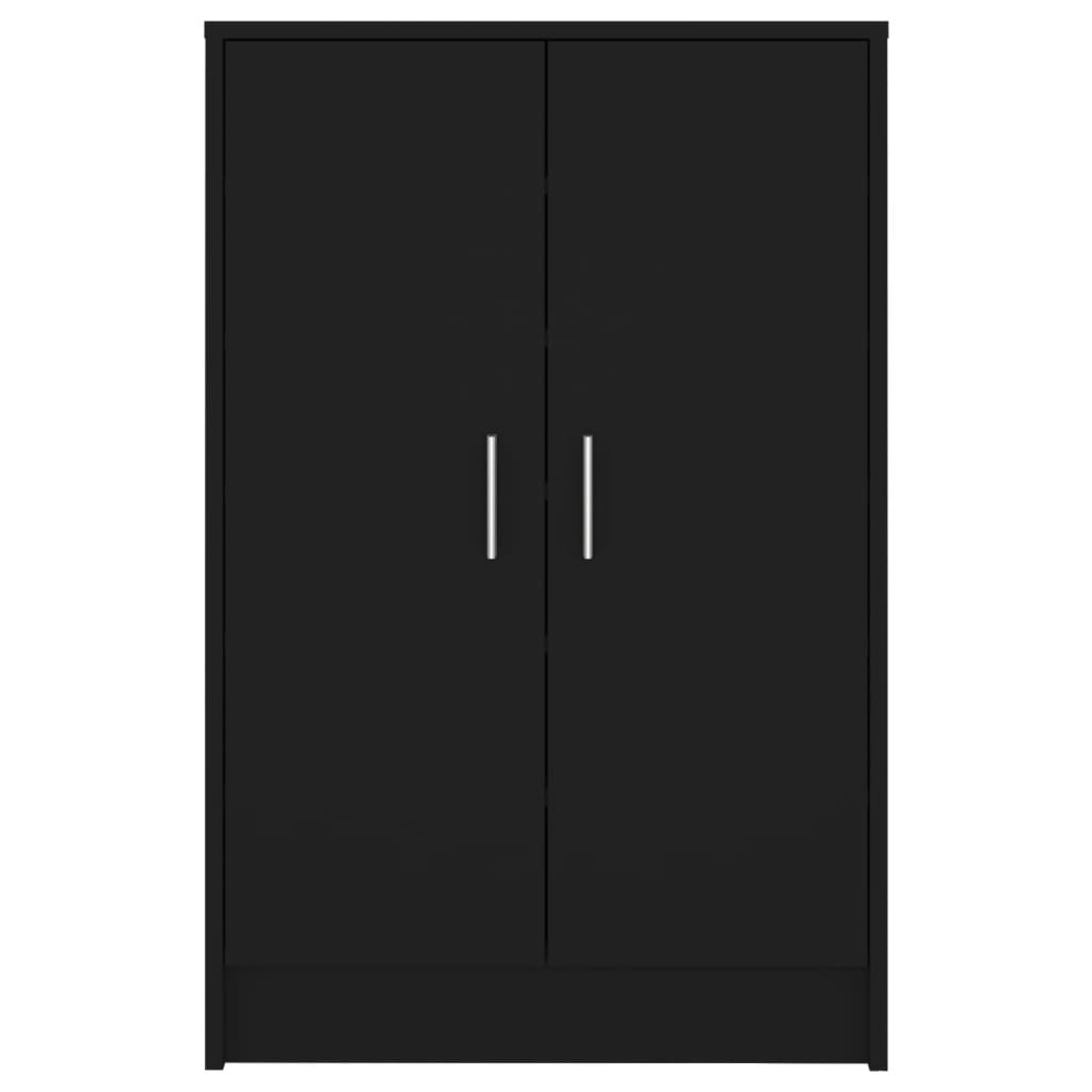 fekete szerelt fa cipősszekrény 60 x 35 x 92 cm