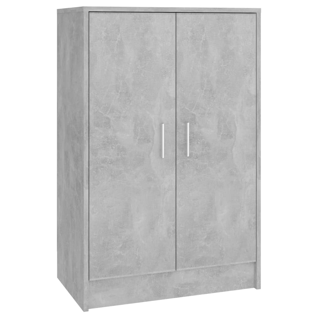 betonszürke szerelt fa cipősszekrény 60 x 35 x 92 cm