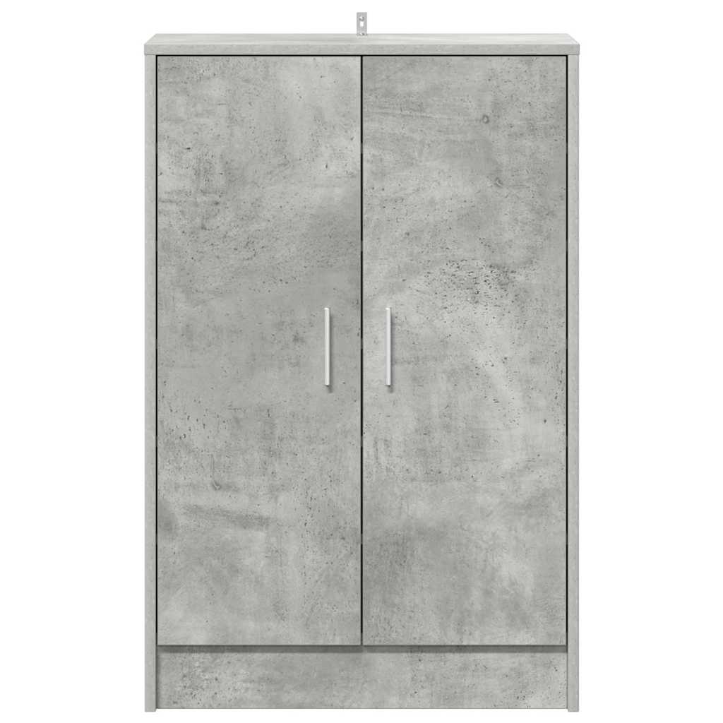 betonszürke szerelt fa cipősszekrény 60 x 35 x 92 cm
