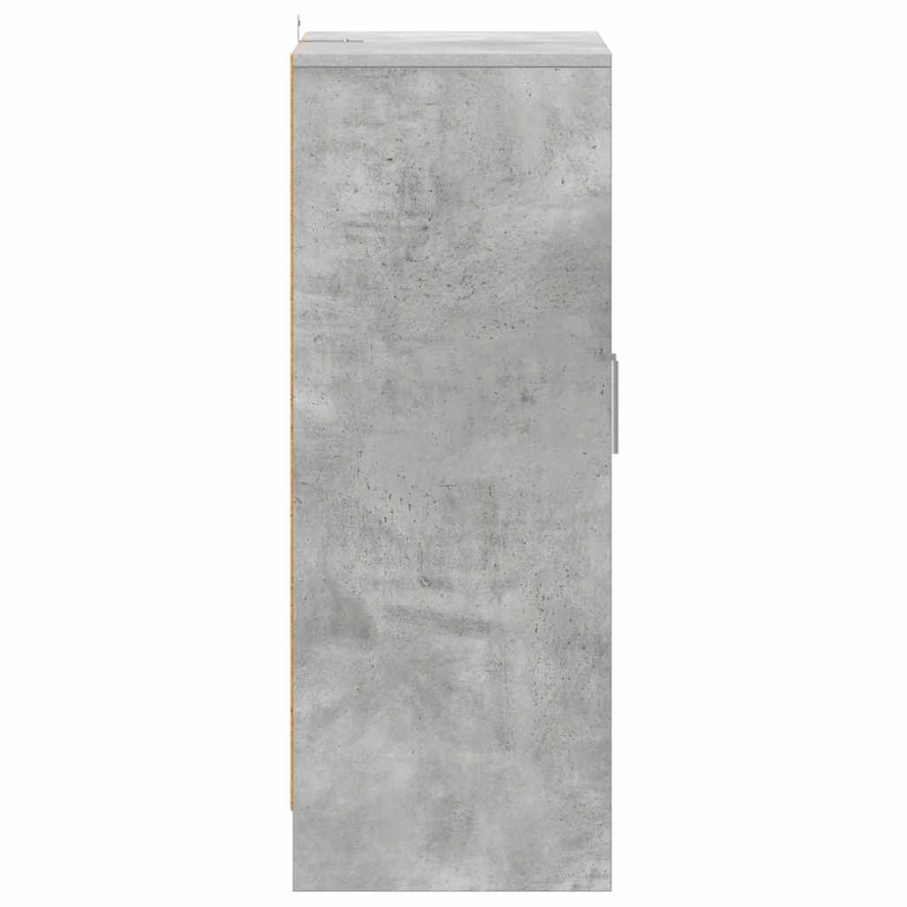 betonszürke szerelt fa cipősszekrény 60 x 35 x 92 cm