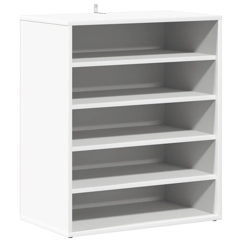 vidaX fehér szerelt fa cipősszekrény 60 x 35 x 70 cm