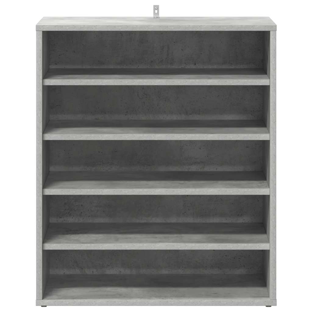 betonszürke szerelt fa cipősszekrény 60 x 35 x 70 cm