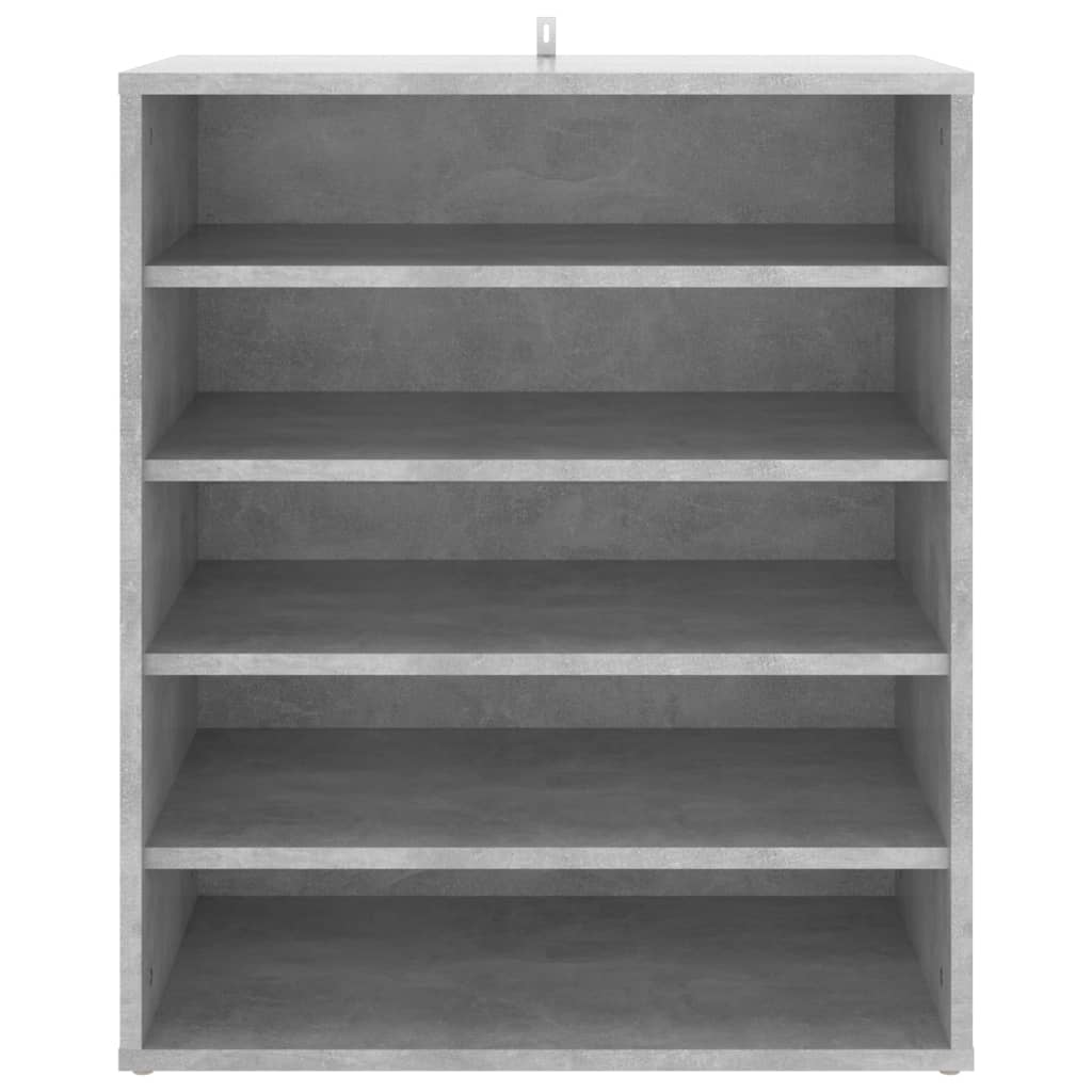 betonszürke szerelt fa cipősszekrény 60 x 35 x 70 cm