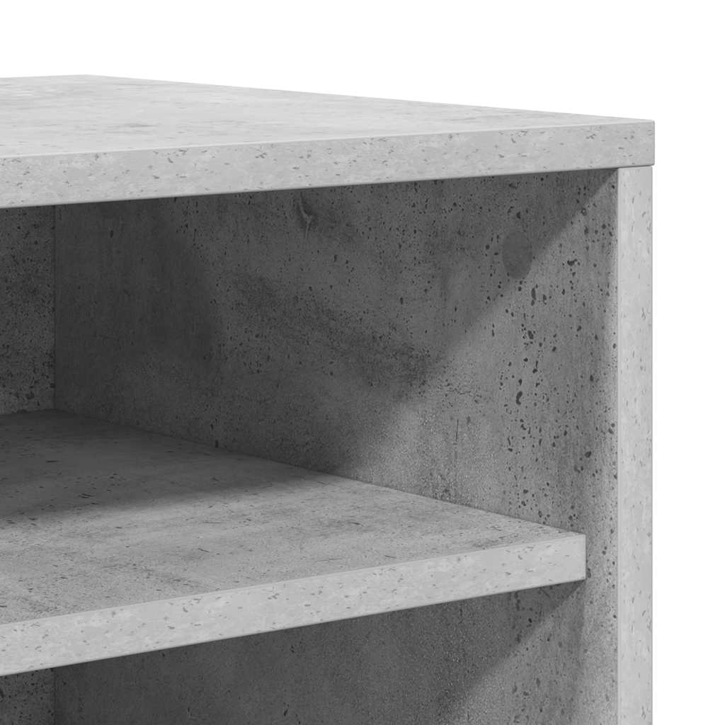 betonszürke szerelt fa cipősszekrény 60 x 35 x 70 cm