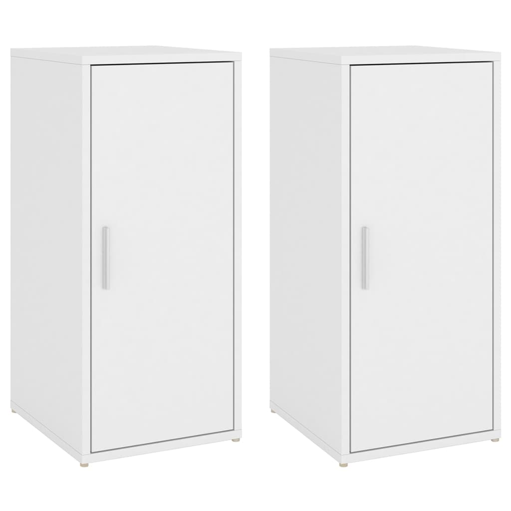 2 db fehér forgácslap cipősszekrény 32 x 35 x 70 cm