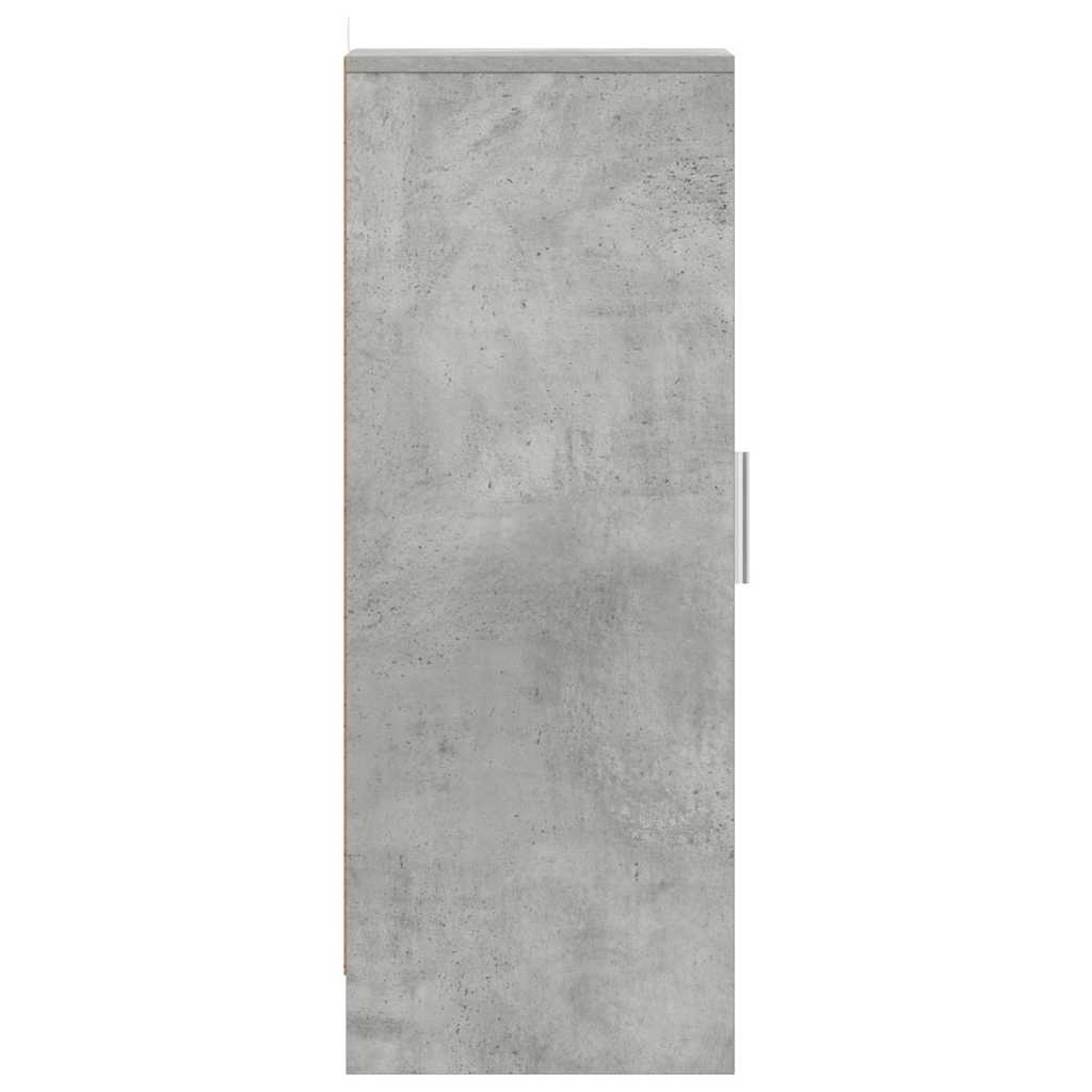 betonszürke szerelt fa cipősszekrény 32 x 35 x 92 cm