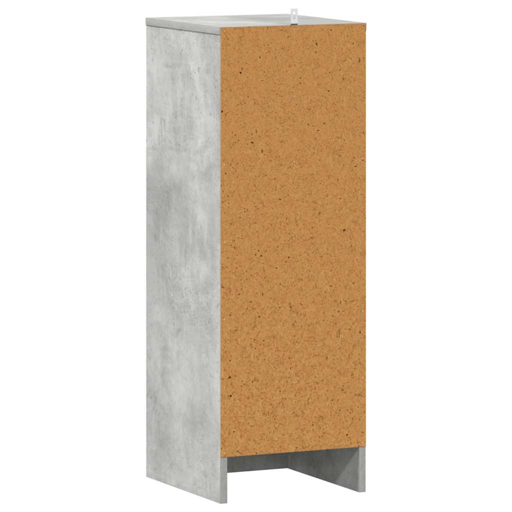 betonszürke szerelt fa cipősszekrény 32 x 35 x 92 cm
