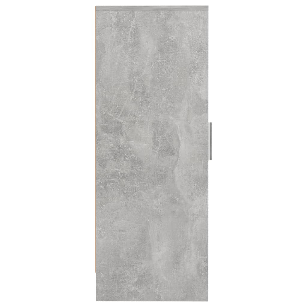 betonszürke szerelt fa cipősszekrény 32 x 35 x 92 cm