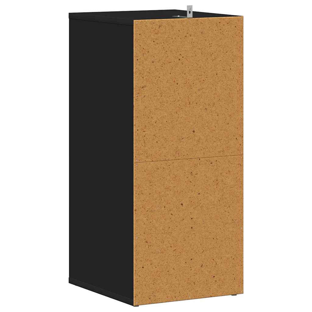 2 db fekete szerelt fa cipősszekrény 31,5 x 35 x 70 cm