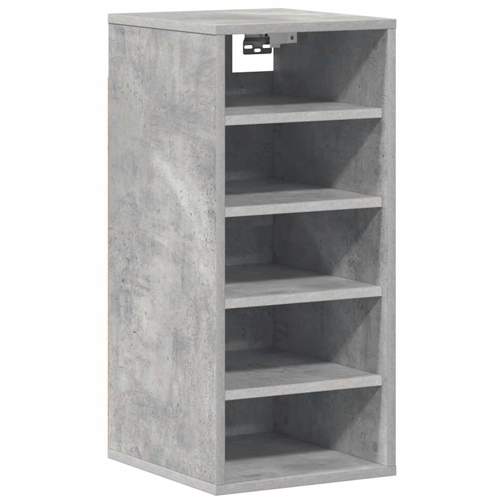 vidaX betonszürke szerelt fa cipősszekrény 31,5 x 35 x 70 cm