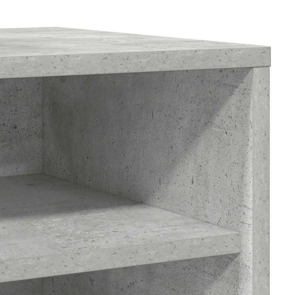 vidaX betonszürke szerelt fa cipősszekrény 31,5 x 35 x 70 cm