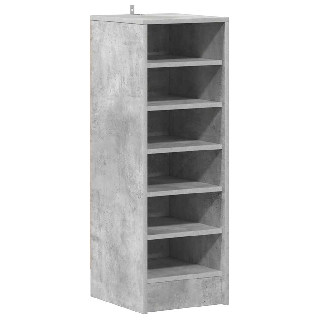 betonszürke szerelt fa cipősszekrény 31,5 x 35 x 90 cm