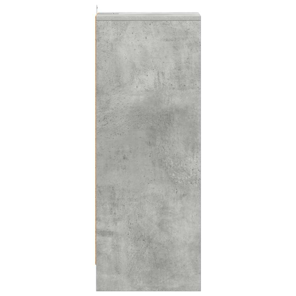 betonszürke szerelt fa cipősszekrény 31,5 x 35 x 90 cm