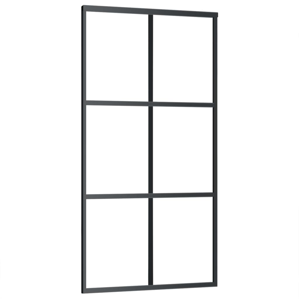 ESG üveg és alumínium tolóajtó fémszerelvény-szettel 102x205 cm