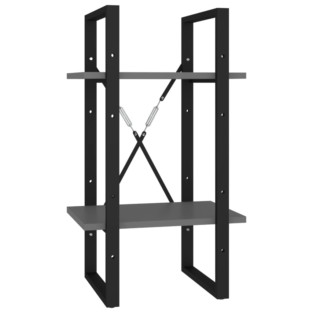 5 szintes szürke szerelt fa könyvszekrény 40 x 30 x 175 cm