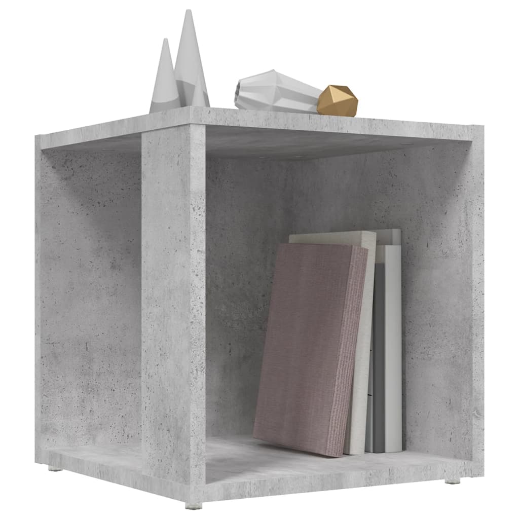 betonszürke szerelt fa kisasztal 33 x 33 x 34,5 cm