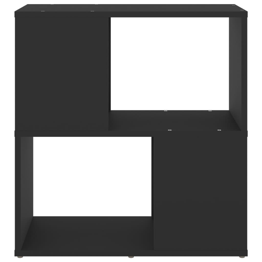 fekete szerelt fa könyvszekrény 60 x 24 x 63 cm