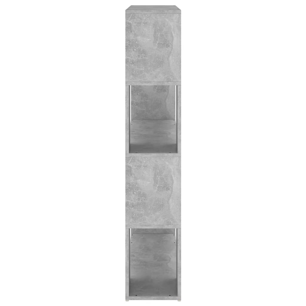 betonszürke térelválasztó könyvszekrény 100 x 24 x 124 cm