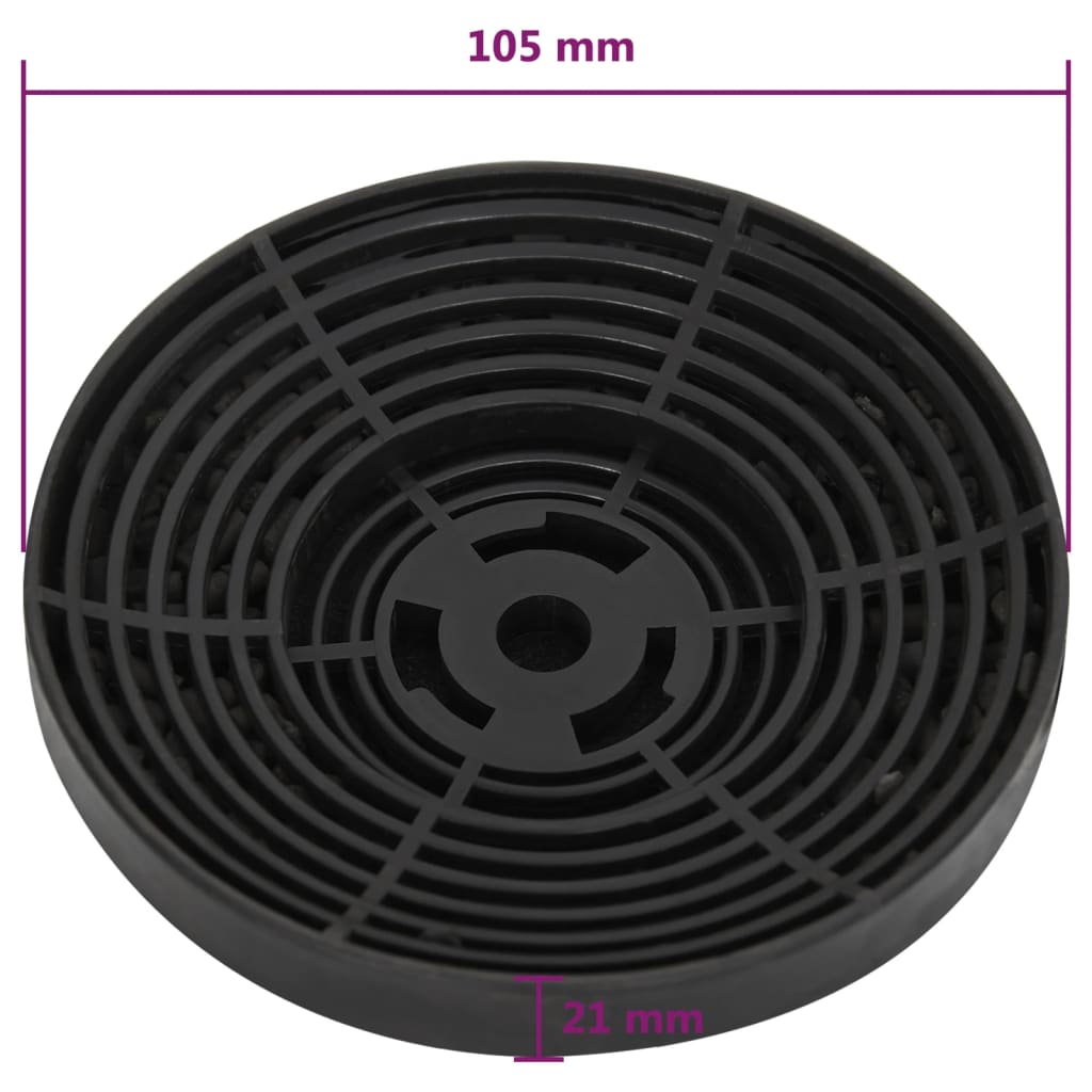 2 db szénszűrő páraelszívóhoz 105 x 21 mm
