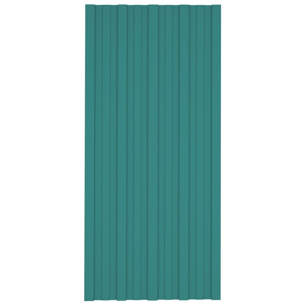 12 db zöld horganyzott acél tetőpanel 100 x 45 cm