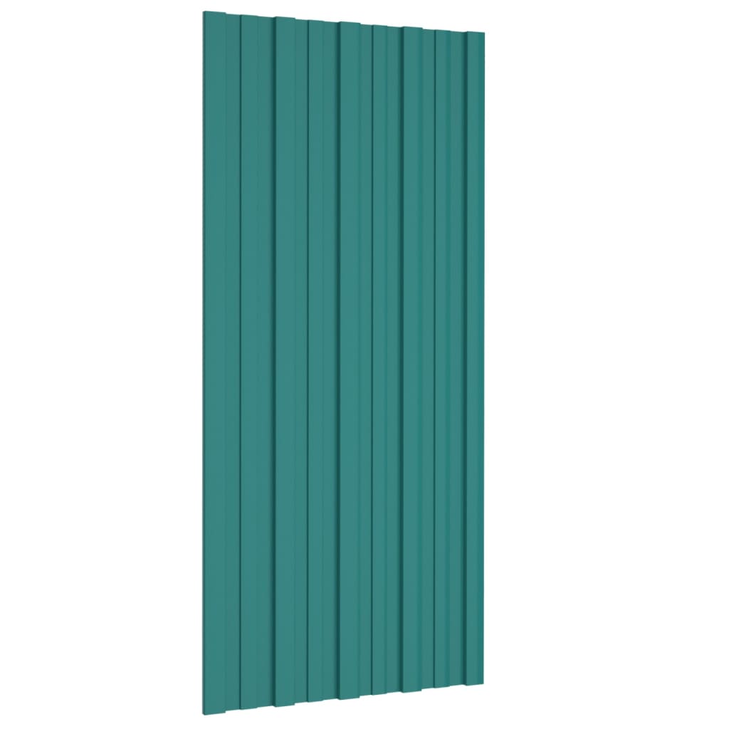 12 db zöld horganyzott acél tetőpanel 100 x 45 cm