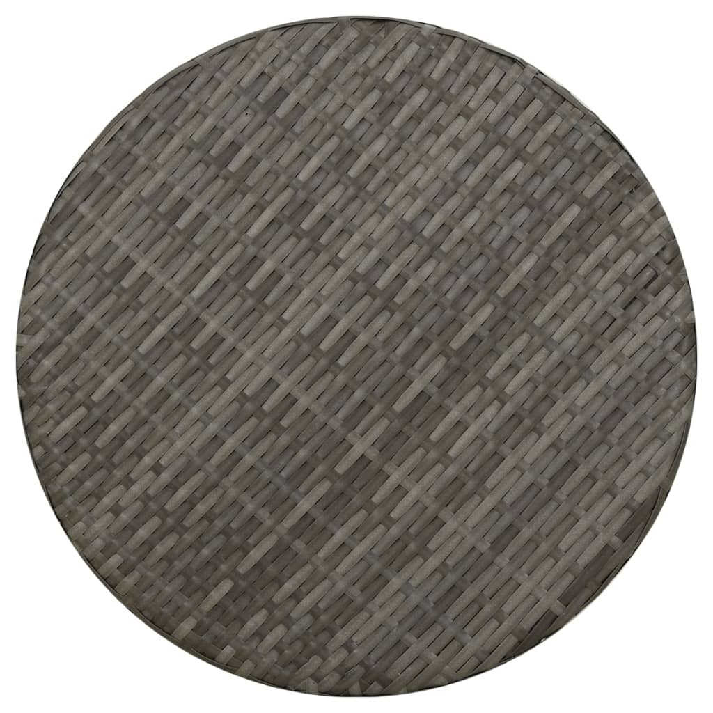 szürke polyrattan teázóasztal 45 cm