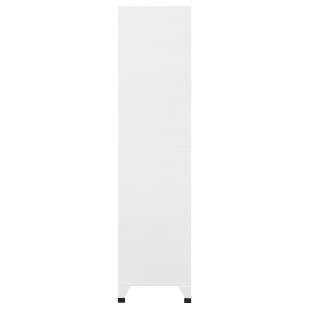 fehér acél zárható szekrény 90 x 45 x 180 cm
