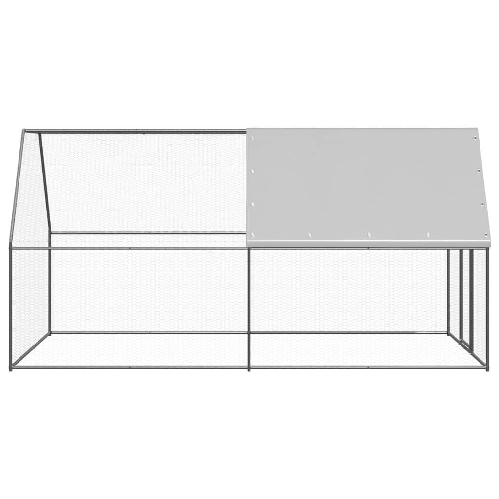 kültéri horganyzott acél tyúkól 2 x 4 x 2 m
