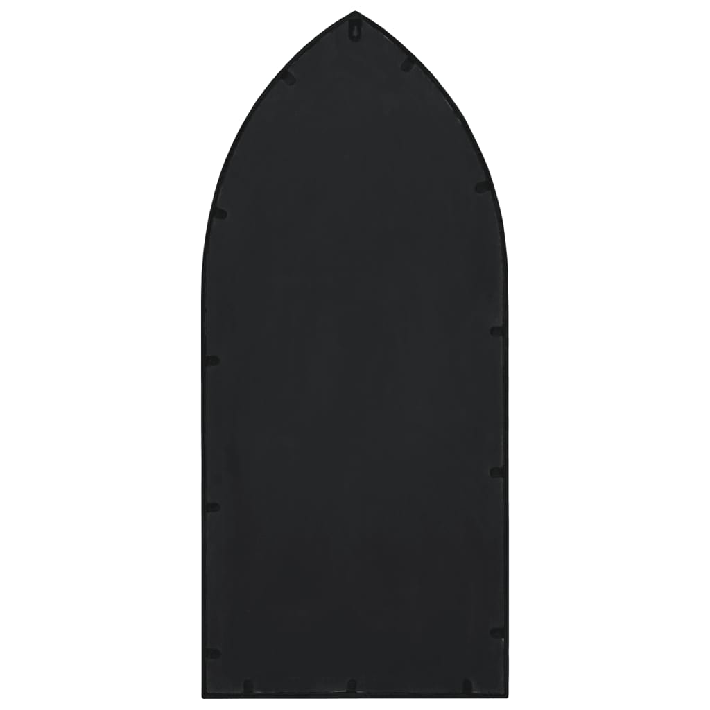 fekete vas kerti tükör kültéri használatra 100 x 45 cm