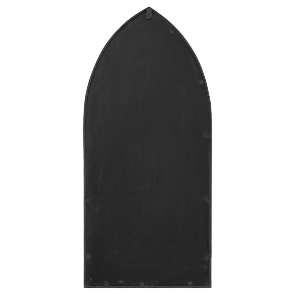 fekete vas kerti tükör kültéri használatra 100 x 45 cm