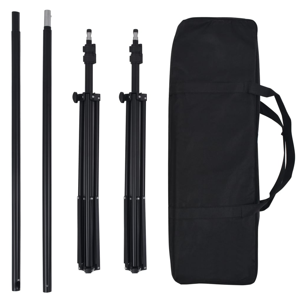 fotóstúdió-felszerelés lámpákkal, háttérrel és reflektorral