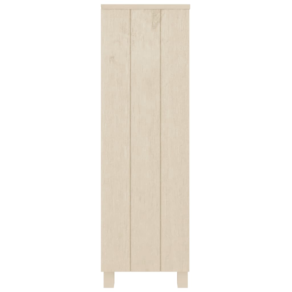 HAMAR mézbarna tömör fenyőfa könyvszekrény 85 x 35 x 112 cm