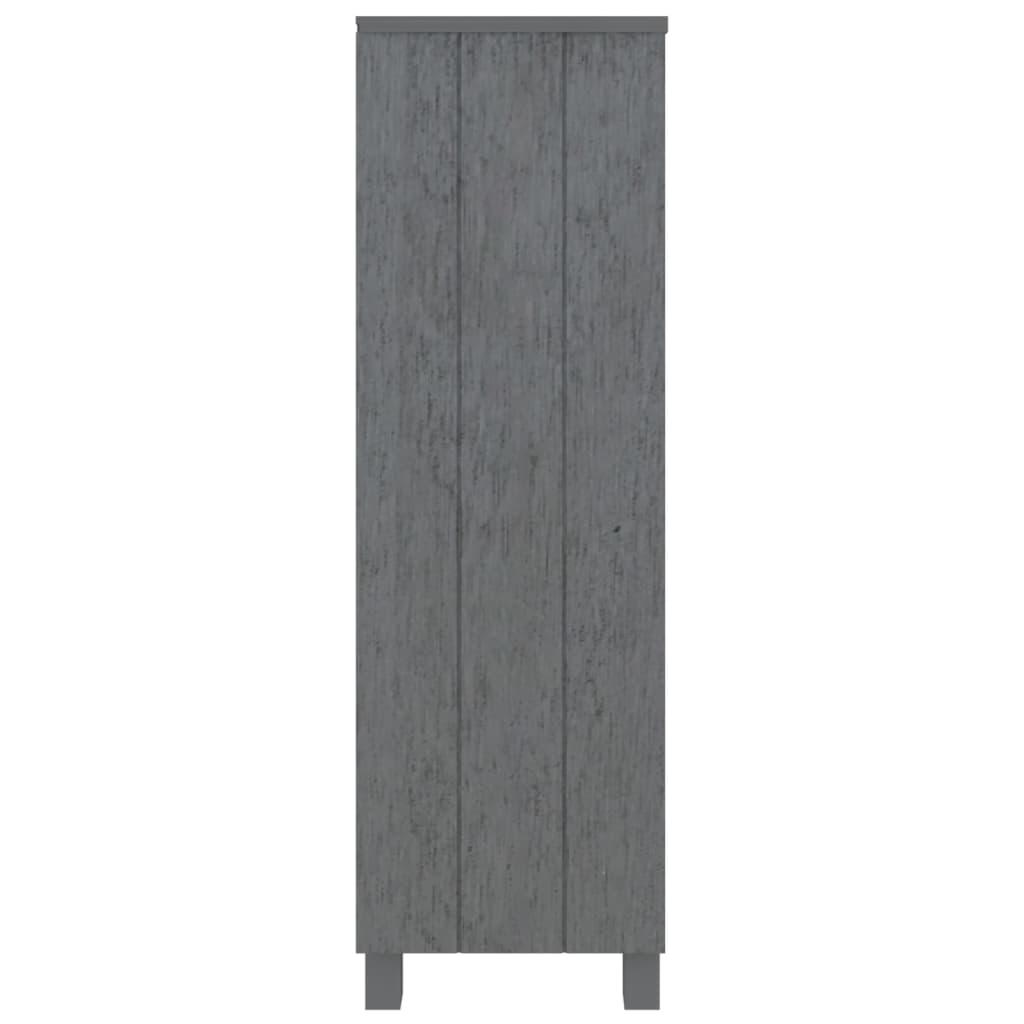 HAMAR sötétszürke tömör fenyőfa könyvszekrény 85 x 35 x 112 cm