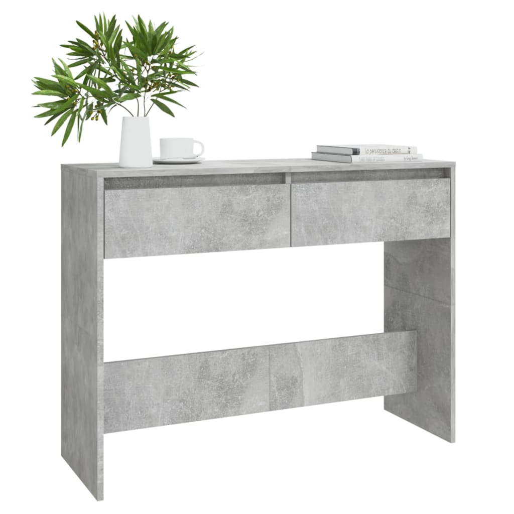 betonszürke szerelt fa dohányzóasztal 100x35x76,5 cm