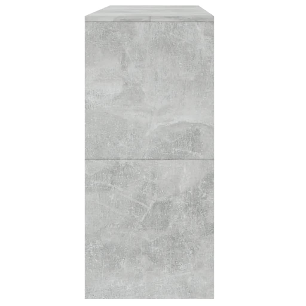 betonszürke szerelt fa dohányzóasztal 100x35x76,5 cm