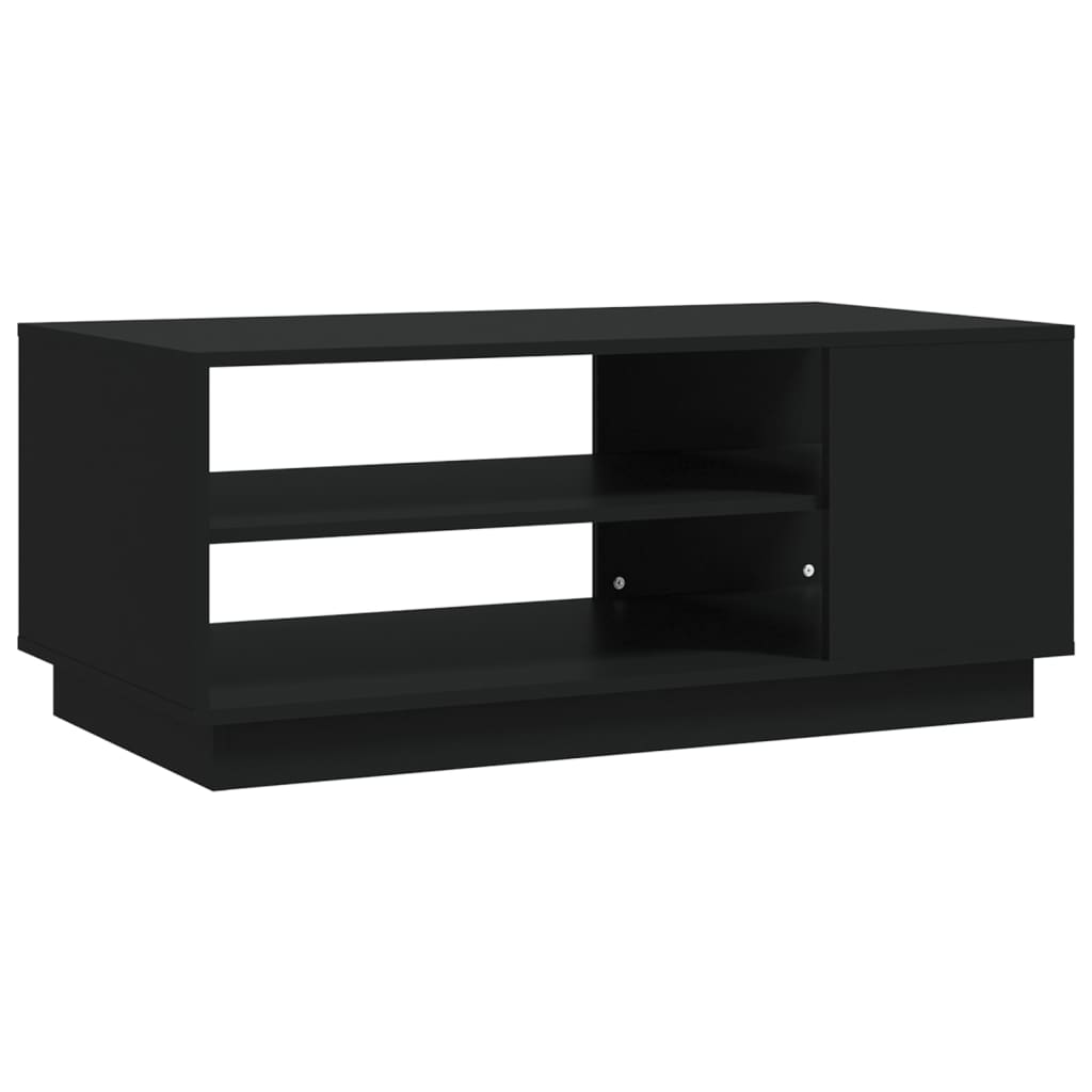fekete szerelt fa dohányzóasztal 102x55x43 cm