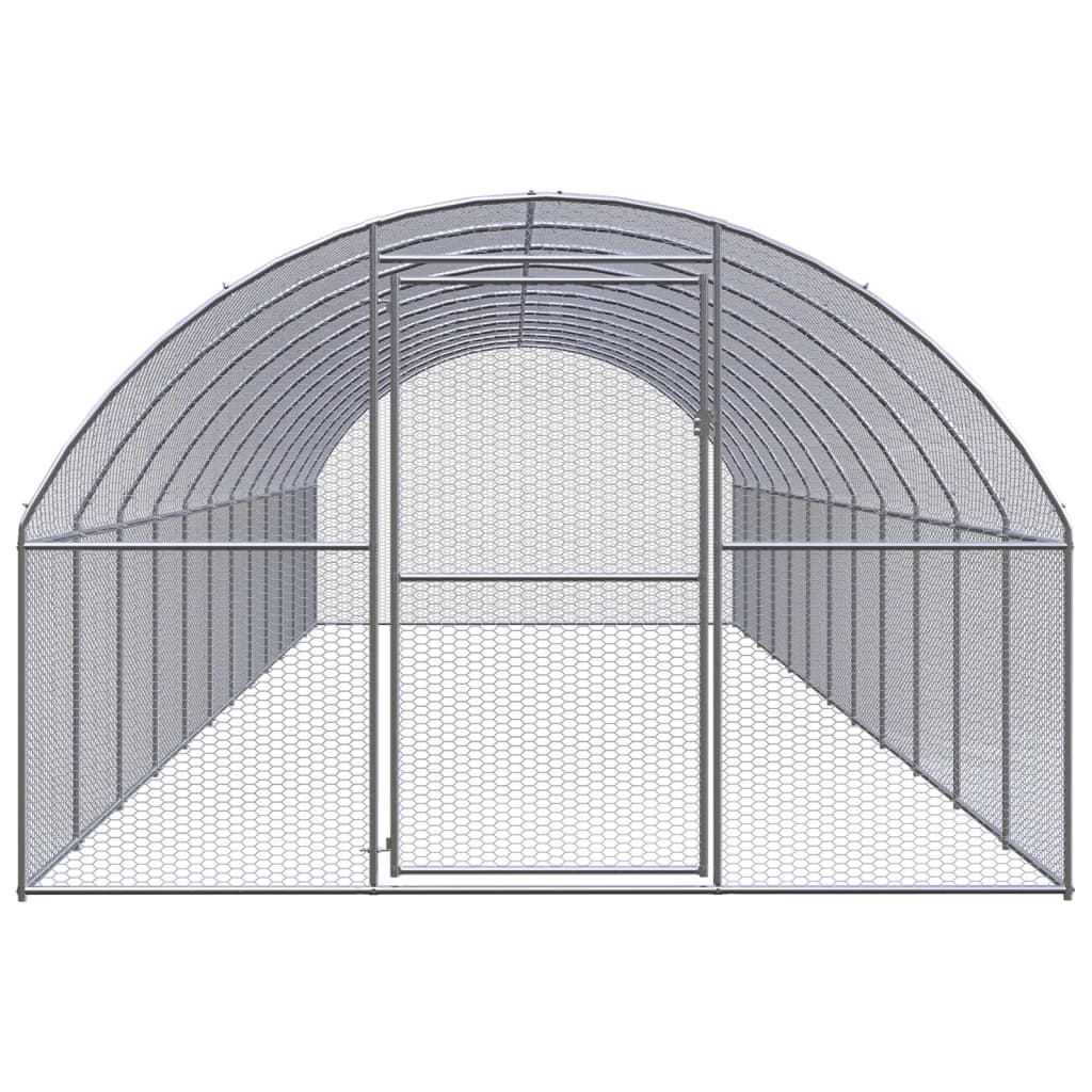 kültéri horganyzott acél tyúkól 3 x12 x 2 m