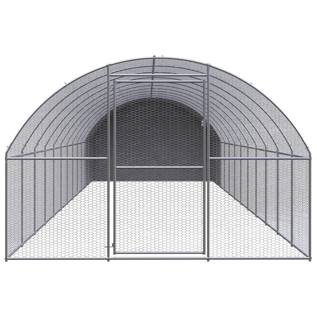 kültéri horganyzott acél tyúkól 3 x 12 x 2 m
