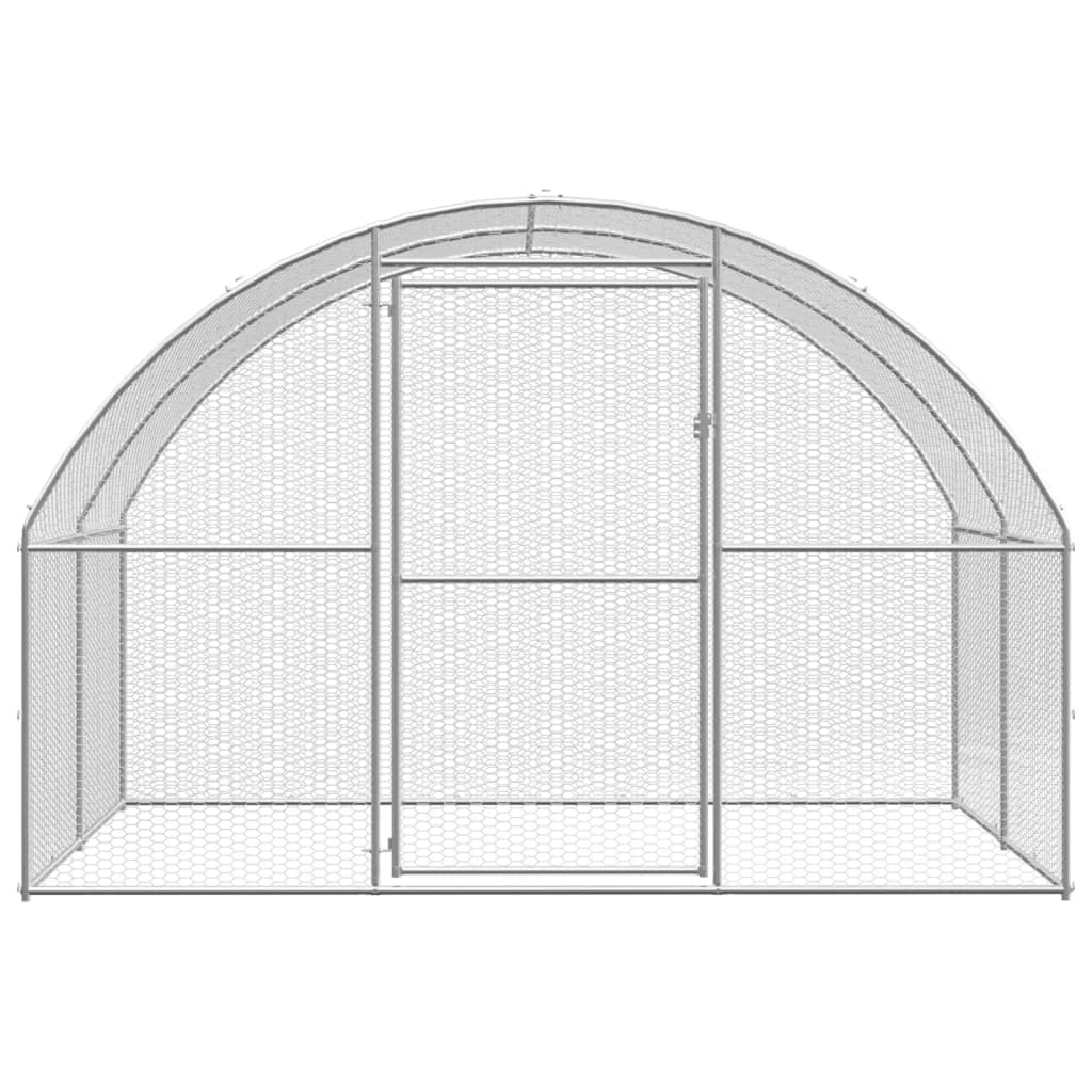 kültéri horganyzott acél tyúkól 3 x 12 x 2 m